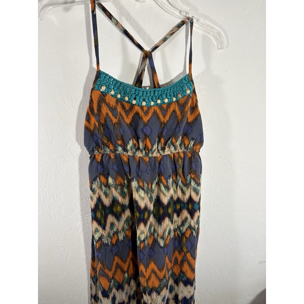 Mossimo Boho Long Strap Sun Dress Crochet small Flowy Black Blue Orange Teal